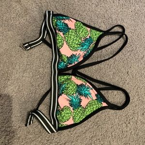 pineapple printed bikini top